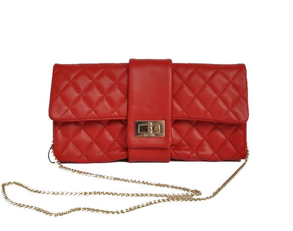 Fake Chanel Mademoiselle Turnlock Clutch Bags 2253 Red On Sale